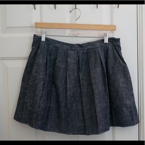 MICHAEL Michael Kors Chambray Pleated Skirt